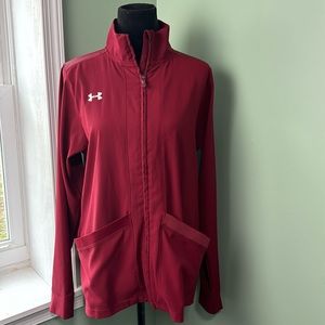 Under Armour, large brick red jacket